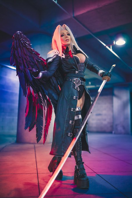 My Sephiroth cosplay!   I am so proud of that dang jacket and that wing. I drove myself crazy making