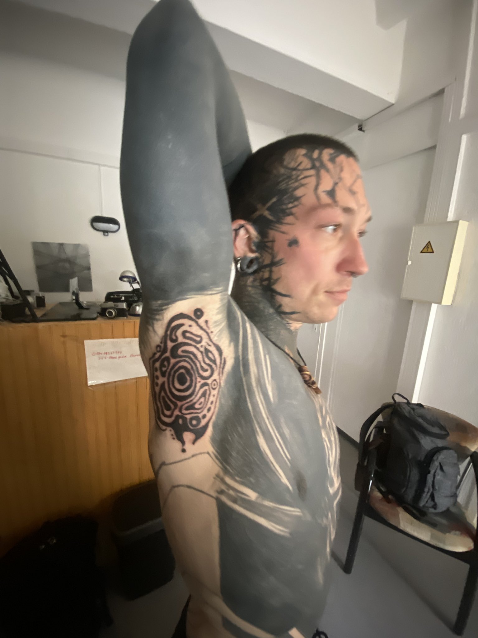 入れ墨美人画です 見返り美人。@saochan2310 #千葉女性彫師sao #japanesetattoo