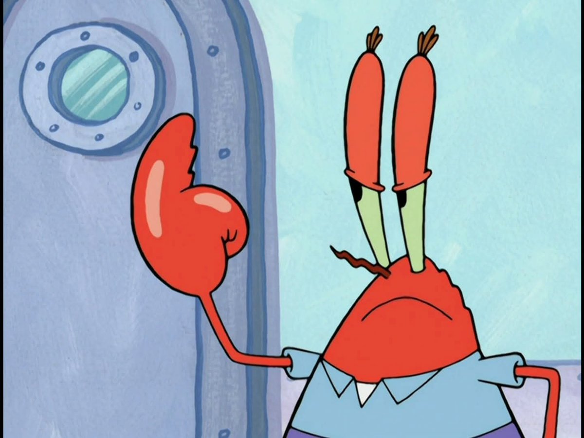 MinisterKrabs2's tweet image. Me when Plankton brings his bullshit to the Krusty Krab