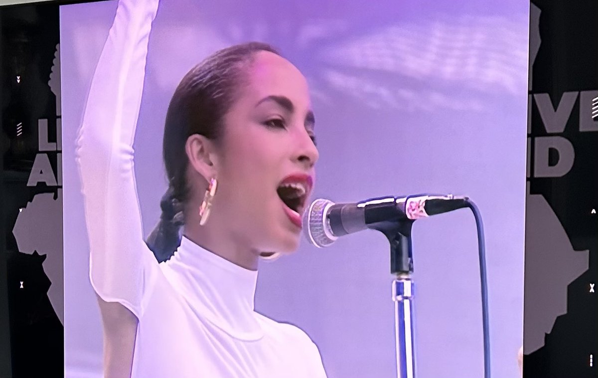 This #Sade set on #LiveAid40 on BBC2 right now is so fresh and cool it could have been from #glastonbury2025 2 weeks ago…