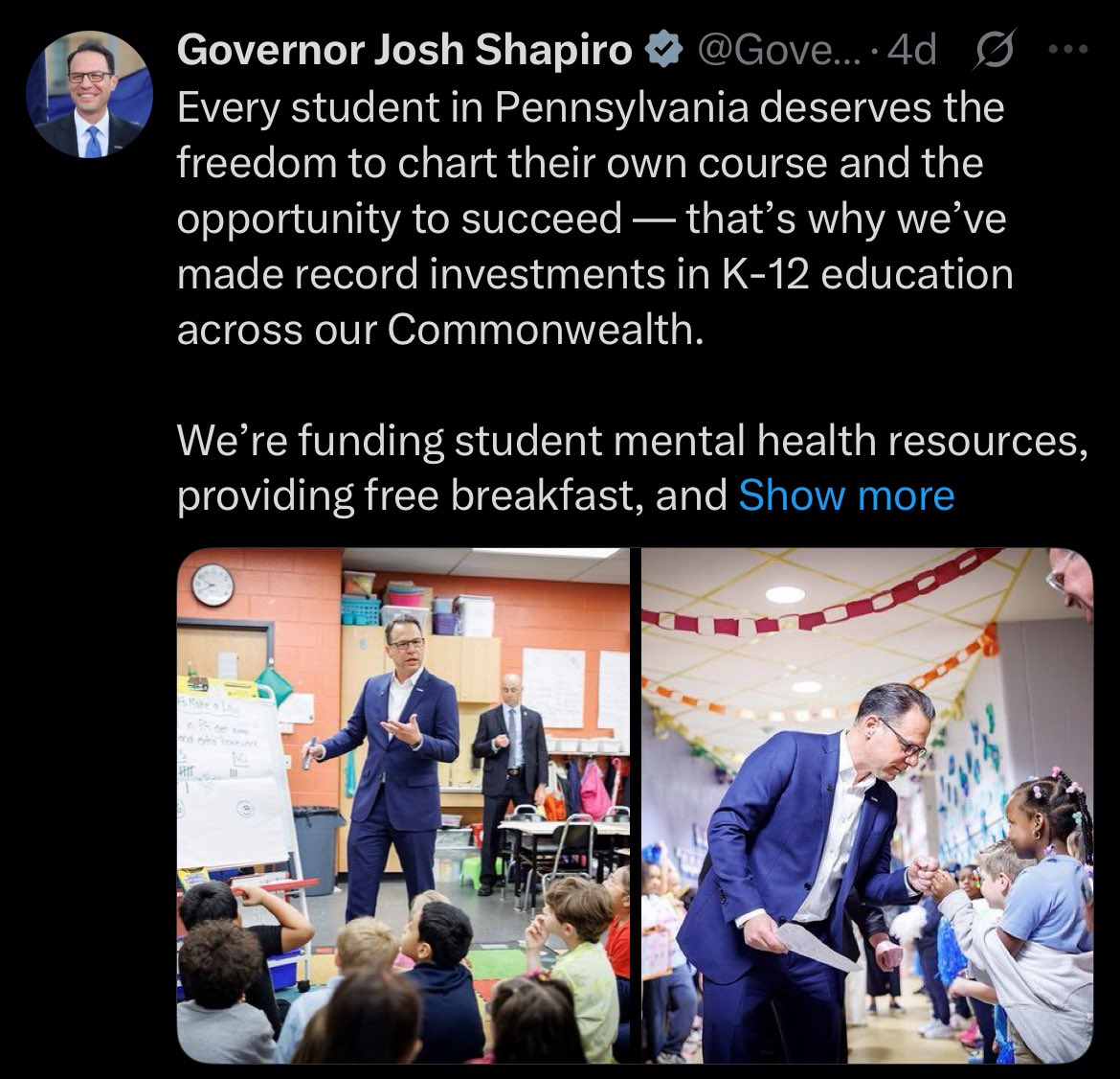 PAFreedomCaucus's tweet image. Hard to believe the Gov truly cares about ‘every student’ after he vetoed lifeline scholarships for thousands of struggling students, is threatening to defund thousands more through Cyber Charters cuts, and has utterly failed to defend female student athletes. #SaveWomensSports