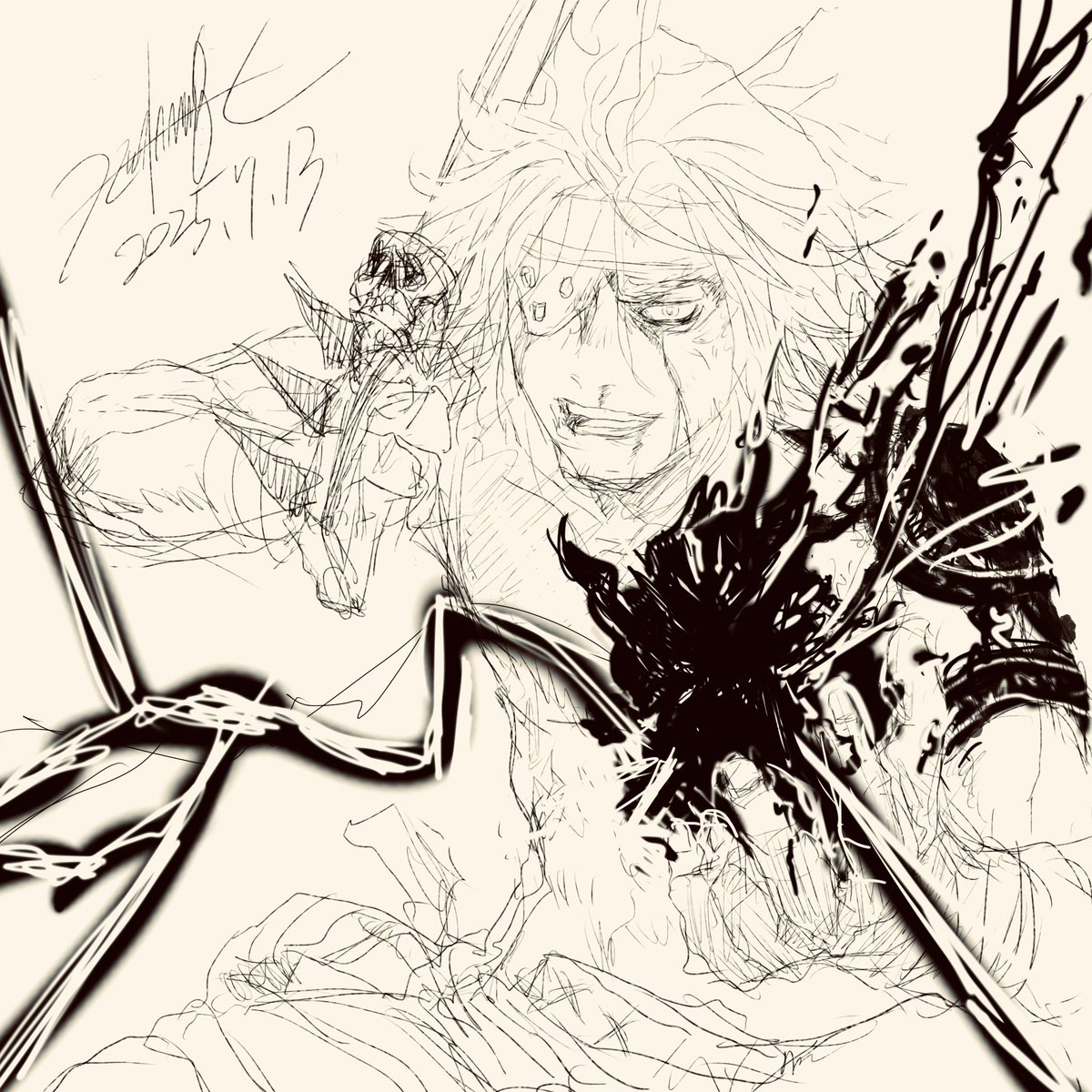 hine_zou's tweet image. シルバの呪い
ボコられると発動率上昇

＃創作　＃イラスト　＃ドラゴンテイル