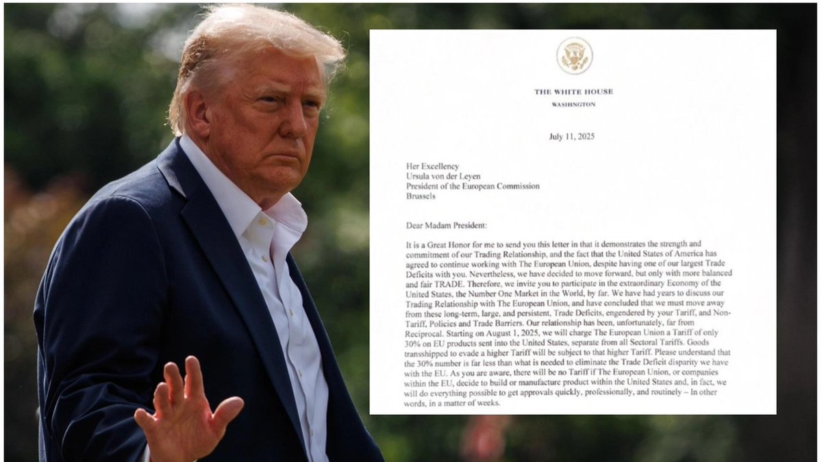 Ve ricordate quando le mamme menavano e dicevano "se piagni te do pure il resto"?
Ecco.
#Trump nella lettera all'#UnioneEuropea sui #dazi ha scritto la stessa cosa.
Come ai bambini scemi.
Continuiamo a mandare avanti la #VonDerLeyen me raccomando...

iltempo.it/attualita/2025…
