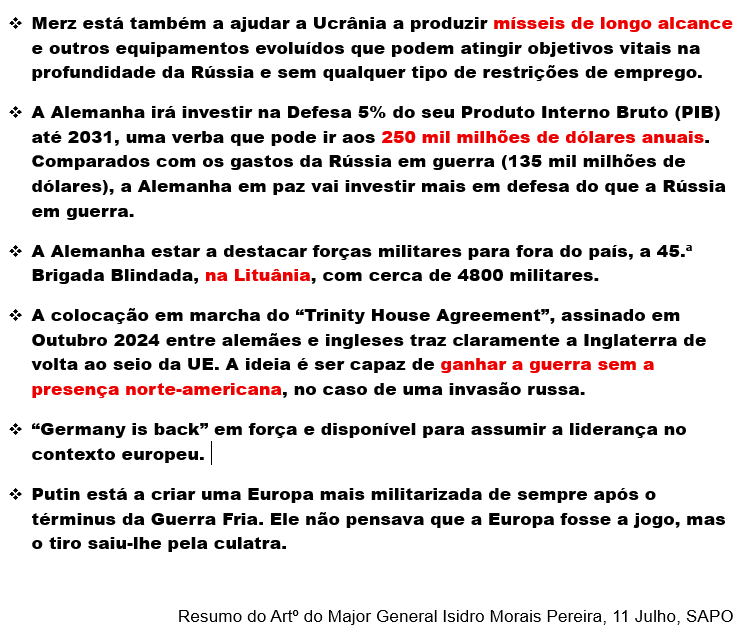 Via <a href="/ToGomes/">Tó Sweeney 🇵🇹 🇺🇦 🇪🇺 🇮🇱</a>
Berlim começou a bombar na sua indústria militar. A Rheinmetall já aproveita linhas de montagem da VW para produzir blindados, rapidinho e à pazada - o pragmatismo alemão está em ação.

E o Matreco, borrado, já pôs o Medcoiso a ameaçar que a Rússia vai atacar a 🇩🇪🙃