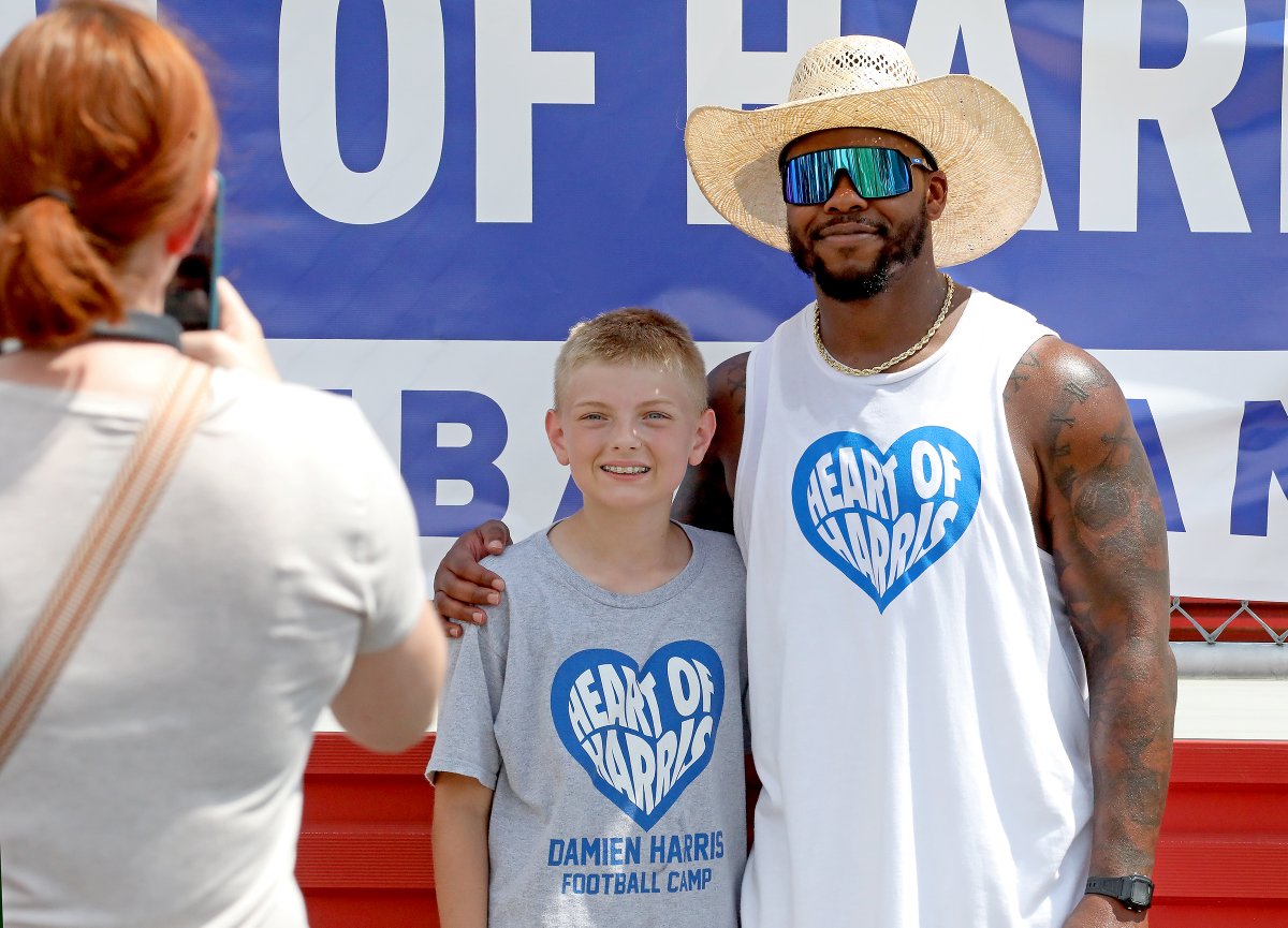 More than 100 kids took part in the Heart of Harris Football Camp on Saturday in Richmond 
The free event is hosted by Damien Harris, a former NFL player and Madison Southern graduate