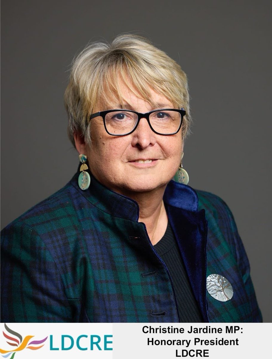 LDCRE1's tweet image. We @LDCRE1 are happy and proud to have @LibDems MP Christine Jardine as our Honorary President. Long may she continue to do so.