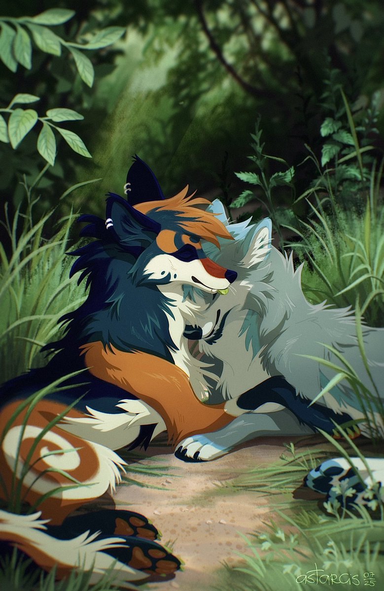 I never believed love was easy. But loving you feels so natural to do. Even on the hardest of days, I always choose you because you’re my best friend🧡

Happy 15 years, <a href="/FrostThusky/">Frost T. Husky</a> 

🎨: <a href="/_Astarcis/">Astarcis🍂</a>