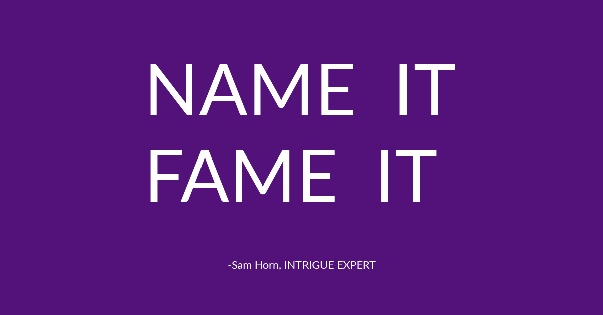 Trying to come up with the perfect title or tagline? You've got to NAME it if you want to FAME it. Sam Horn shows how... linkedin.com/pulse/name-fam…

#MarketingTips #sales #Salesforce #branding #messaging #advertising #POP #book