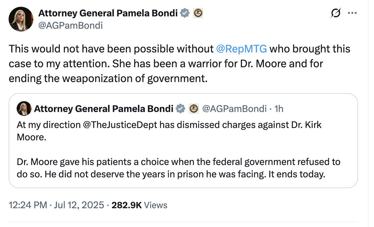 BreannaMorello's tweet image. The Attorney General of the United States claims she had no idea who her office was prosecuting until a sitting member of Congress brought it to her attention.
How is this possible?!?