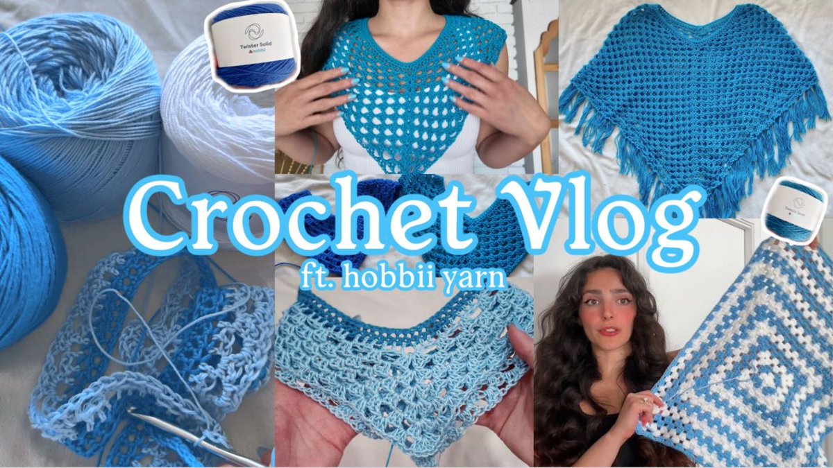 Crocheting a Poncho │ Crochet With Me Vlog ft. hobbii yarn youtu.be/NosZ3qqb2Yg?si…