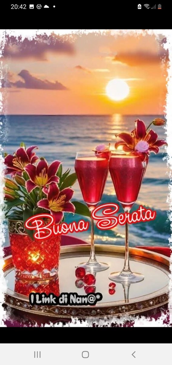 The sea, a sunset, two drinks and .... good evening.