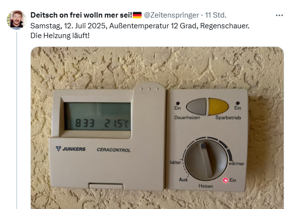 Das Problem, dass dummdeutsche und bildungsferne Kartoffelwürstchen wie @zeitenspringer nicht mehr gelernt haben, was die durchschnittlichen Tiefsttemperaturen an ihrem Wohnort sind.

Das Groteske an den Deppen: Sie glauben einerseits nicht an den Klimawandel, denken aber, dass