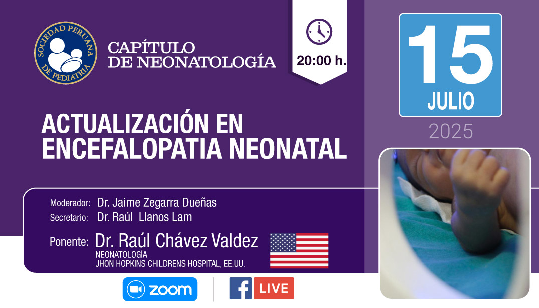 Registro ZOOM 👉🏽: tinyurl.com/yervhrbx
Los Invitamos a participar de la Charla Virtual del
🔷CAPÍTULO DE NEONATOLOGÍA🔷
Actualización en Encefalopatía Neonatal
🗓 15 de JULIO 2025
⌚️ 20:00 horas
#sociedadperuanadepediatria #Pediatria #Residentes #Neonatología #Encelopatia