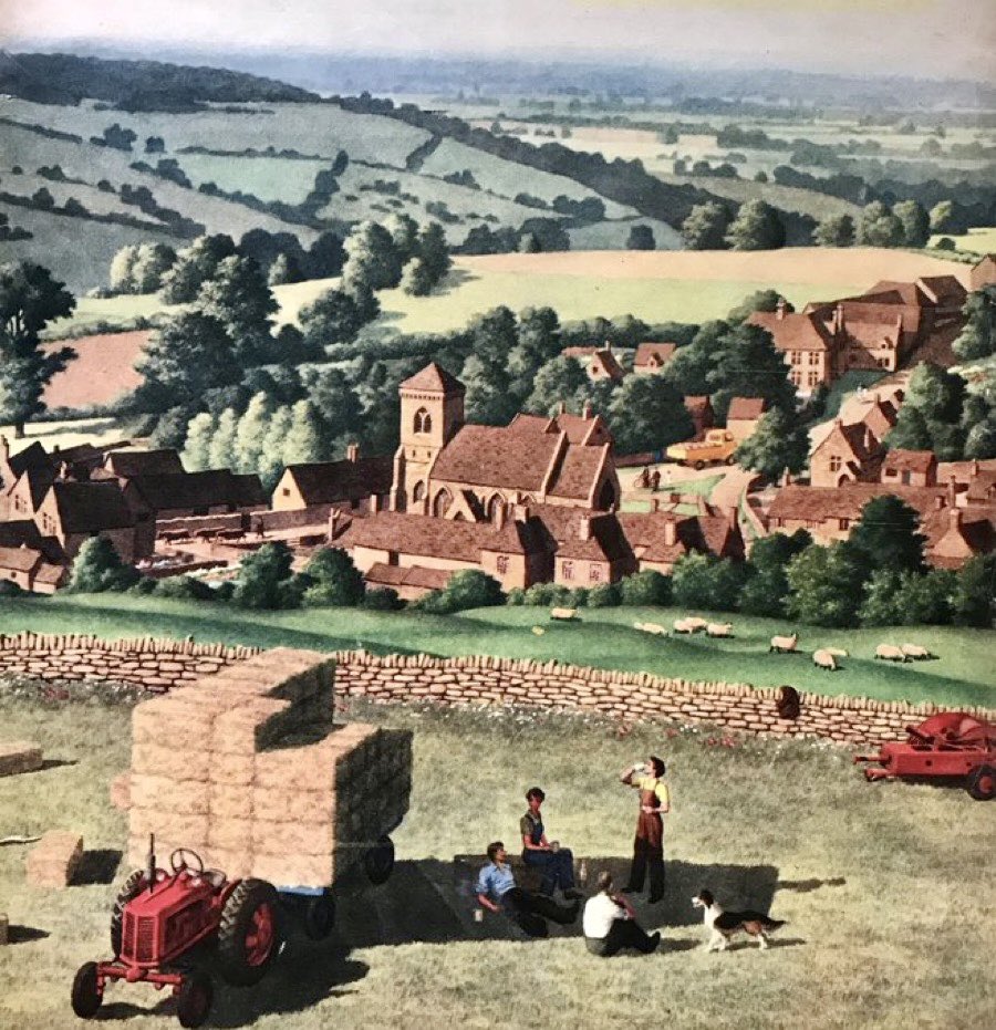 Other work by the Ladybird artists. 
‘Thirsty work’
Artist: Ronald Lampitt 
John Bull Magazine, 1955