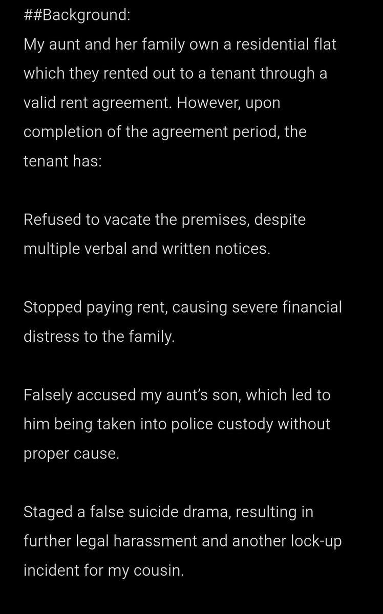 PalanMargi's tweet photo. #TenantHarassment #JusticeDelayed #RightToProperty 
#CriminalTenant #MentalHarassment #LegalReform https://t.co/95Edb12IyZ