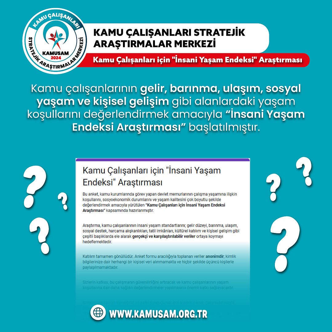 GssOdyometriK_'s tweet photo. ÖNEMLİ!

Kamu Çalışanları Stratejik Araştırmalar Merkezi olarak “İnsani Yaşam Endeksi” Araştırması Başlatıyoruz

https://t.co/lTE0sW8KbU https://t.co/AQja3Aqc0L