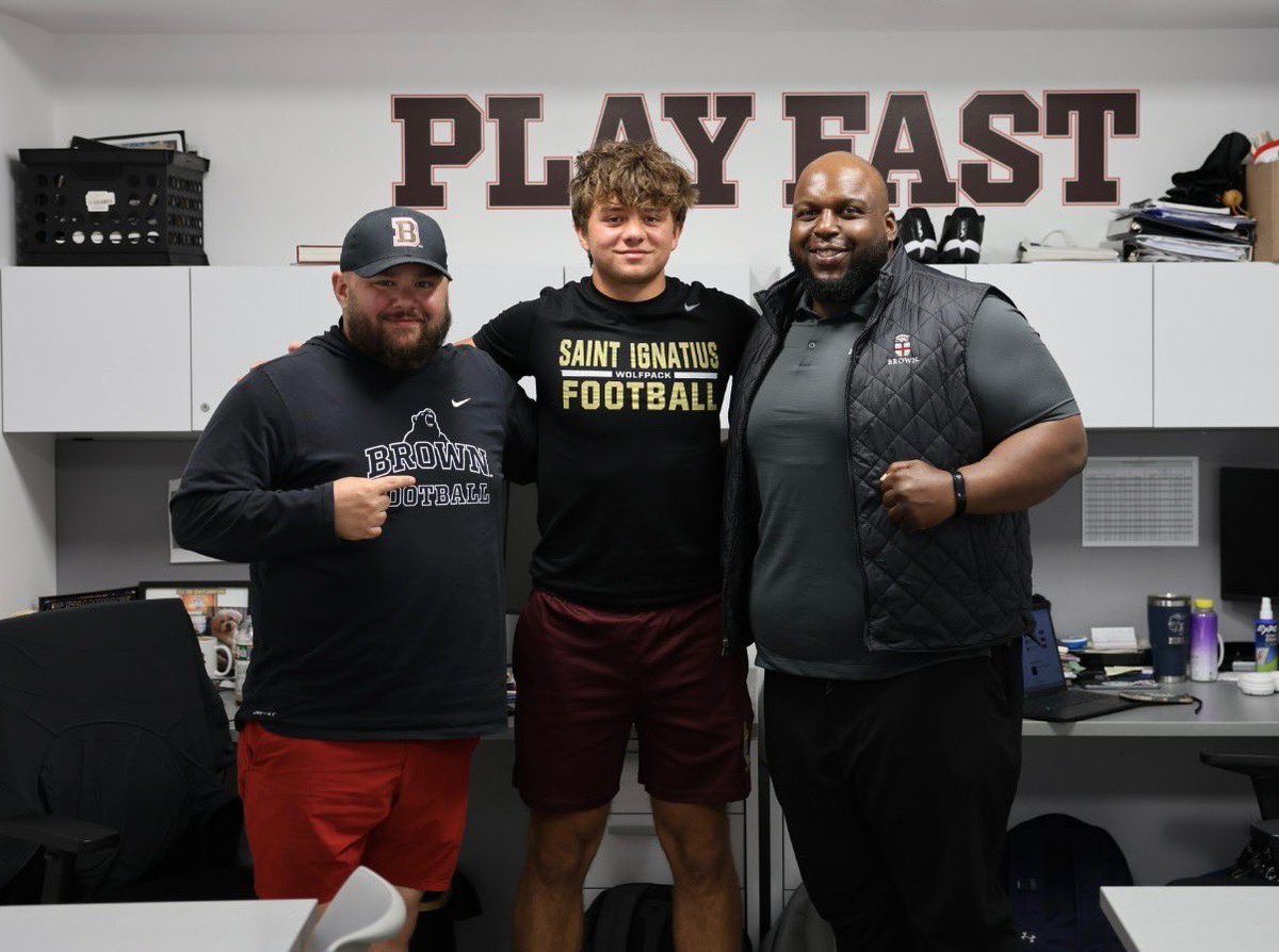 Miles Gaito (@milesgaito) on Twitter photo Great visit at <a href="/BrownU_Football/">Brown Bears Football</a> ! Thank you <a href="/CoachBAM93/">Bryan Anthony Murray</a> for an amazing day and <a href="/CoachPDeCapito/">Phil DeCapito</a> for an incredible overview of the defense
<a href="/CoachMmiller15/">Matt Miller</a> <a href="/IgnatiusFB/">Saint Ignatius Football</a> <a href="/EDGYTIM/">Timothy “EDGYTIM” OHalloran</a> <a href="/AllenTrieu/">Allen Trieu</a> <a href="/PrepRedzoneIL/">Prep Redzone Illinois</a> <a href="/DeepDishFB/">DEEP DISH FOOTBALL</a> Great visit at <a href="/BrownU_Football/">Brown Bears Football</a> ! Thank you <a href="/CoachBAM93/">Bryan Anthony Murray</a> for an amazing day and <a href="/CoachPDeCapito/">Phil DeCapito</a> for an incredible overview of the defense
<a href="/CoachMmiller15/">Matt Miller</a> <a href="/IgnatiusFB/">Saint Ignatius Football</a> <a href="/EDGYTIM/">Timothy “EDGYTIM” OHalloran</a> <a href="/AllenTrieu/">Allen Trieu</a> <a href="/PrepRedzoneIL/">Prep Redzone Illinois</a> <a href="/DeepDishFB/">DEEP DISH FOOTBALL</a>
