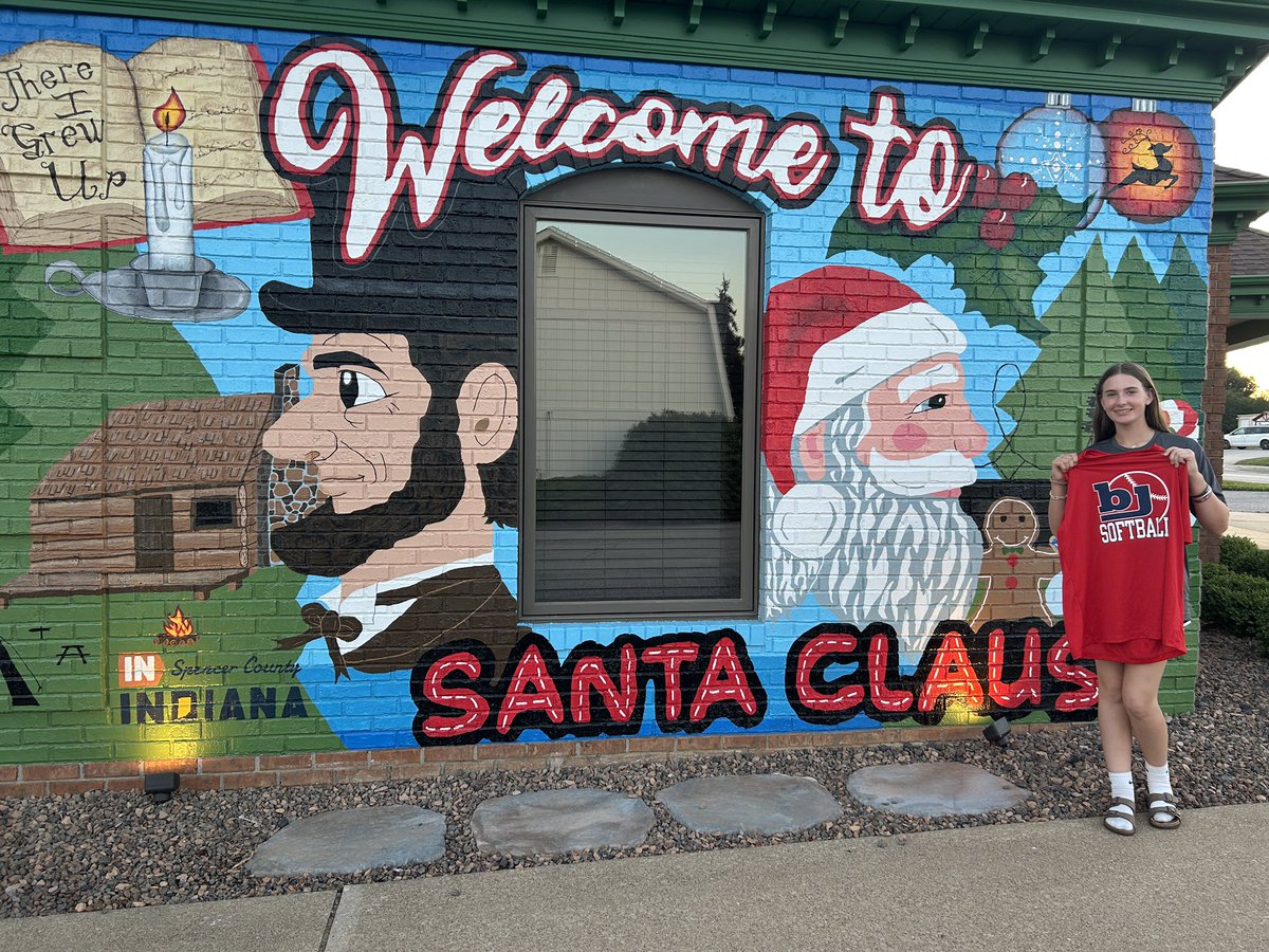 Emma representing BJ Softball in Santa Claus, Indiana.