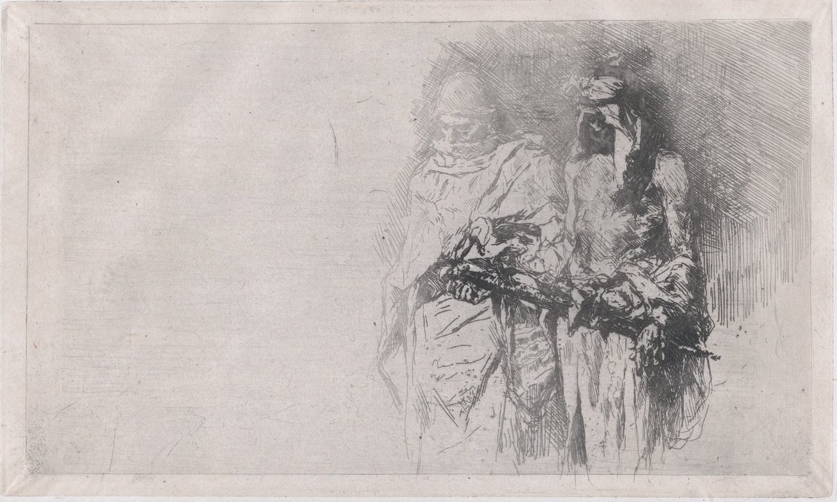 nrrkf's tweet image. رسم تخطيطي رجلان عربيان - (1860م).