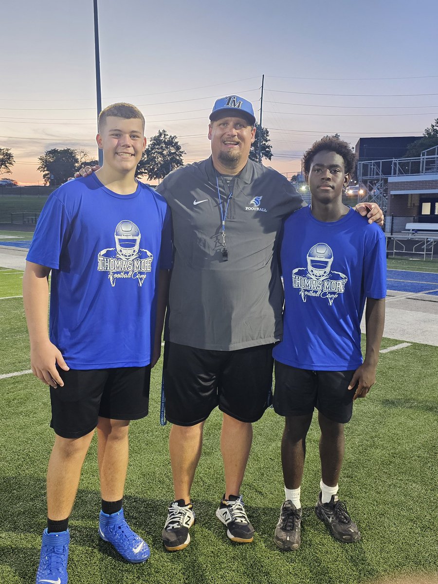 Wyatt Butler (@wyattbutler53) on Twitter photo Had a great time at the Thomas More Football Prospect camp yesterday! Met some great coaches who taught me a whole lot and I can’t wait to use what I’ve learned on the field!
<a href="/CoachNorwell/">Chris Norwell</a> <a href="/CoachBillGarvey/">BILL GARVEY</a> <a href="/CoachBZink/">Brad Zink</a> <a href="/MLCTitanCoach/">MLCHS Titan Football</a> <a href="/Coach_Wiggs/">Brian Wigglesworth™</a> <a href="/Coach_Pelesasa/">Matt Pelesasa</a> <a href="/Coach_CTaylor/">Corey Taylor</a> Had a great time at the Thomas More Football Prospect camp yesterday! Met some great coaches who taught me a whole lot and I can’t wait to use what I’ve learned on the field!
<a href="/CoachNorwell/">Chris Norwell</a> <a href="/CoachBillGarvey/">BILL GARVEY</a> <a href="/CoachBZink/">Brad Zink</a> <a href="/MLCTitanCoach/">MLCHS Titan Football</a> <a href="/Coach_Wiggs/">Brian Wigglesworth™</a> <a href="/Coach_Pelesasa/">Matt Pelesasa</a> <a href="/Coach_CTaylor/">Corey Taylor</a>