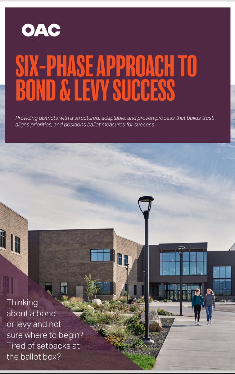 Dr. Wade Smith (@wadesmithedd) on Twitter photo Thinking about a school bond or capital levy and not sure where to begin? Tired of setbacks at the ballot box? <a href="/OACservicesinc/">OAC Services, Inc.</a> proven #6PhaseApproach helps build trust, aligns priorities & positions ballot measures for success. Ask us how we can help your school district today. Thinking about a school bond or capital levy and not sure where to begin? Tired of setbacks at the ballot box? <a href="/OACservicesinc/">OAC Services, Inc.</a> proven #6PhaseApproach helps build trust, aligns priorities & positions ballot measures for success. Ask us how we can help your school district today.