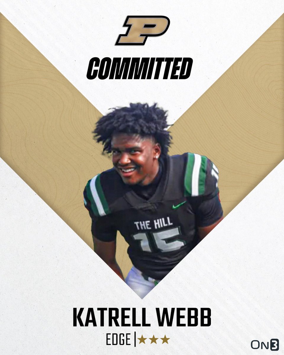 #Purdue lands 2026 three-star Collins Hill (Ga.) EDGE Katrell Webb over Florida State, Indiana, and others.

👉 on3.com/teams/purdue-b…