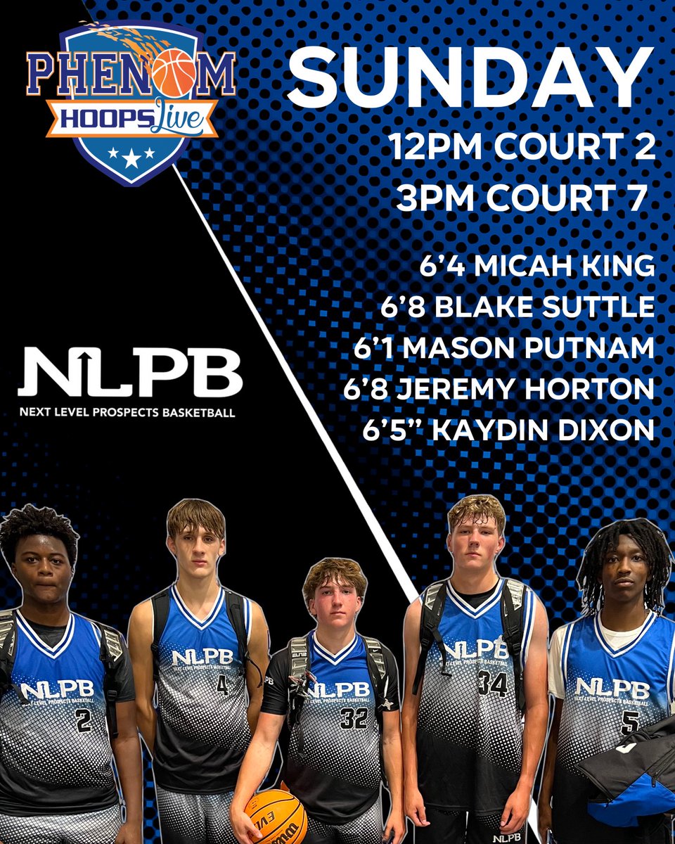 Attention College Coaches 🥇
Our NLPB 2026 group is currently 2-0. This is your final opportunity to evaluate a group of prospects with next-level size, skill, and upside.

We appreciate your time and look forward to connecting.
#NLPB #PhenomHoops #LivePeriod #CollegeProspects