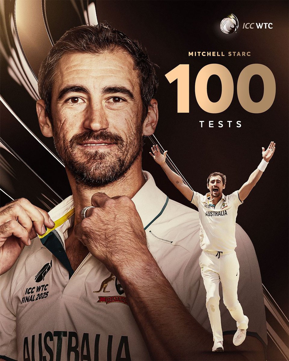 Cric_records45's tweet image. Mitchell Starc becomes the 16th Australian to play 100 Tests. 🔥
168 - Ricky Ponting.
168 - Steve Waugh.
156 - Allan Border.
145 - Shane Warne.
139 - Nathan Lyon.
128 - Mark Waugh.
124 - Glenn McGrath.
119* - Steve Smith.
119 - Ian Healy.
115 - Michael Clarke.
112 - David…
