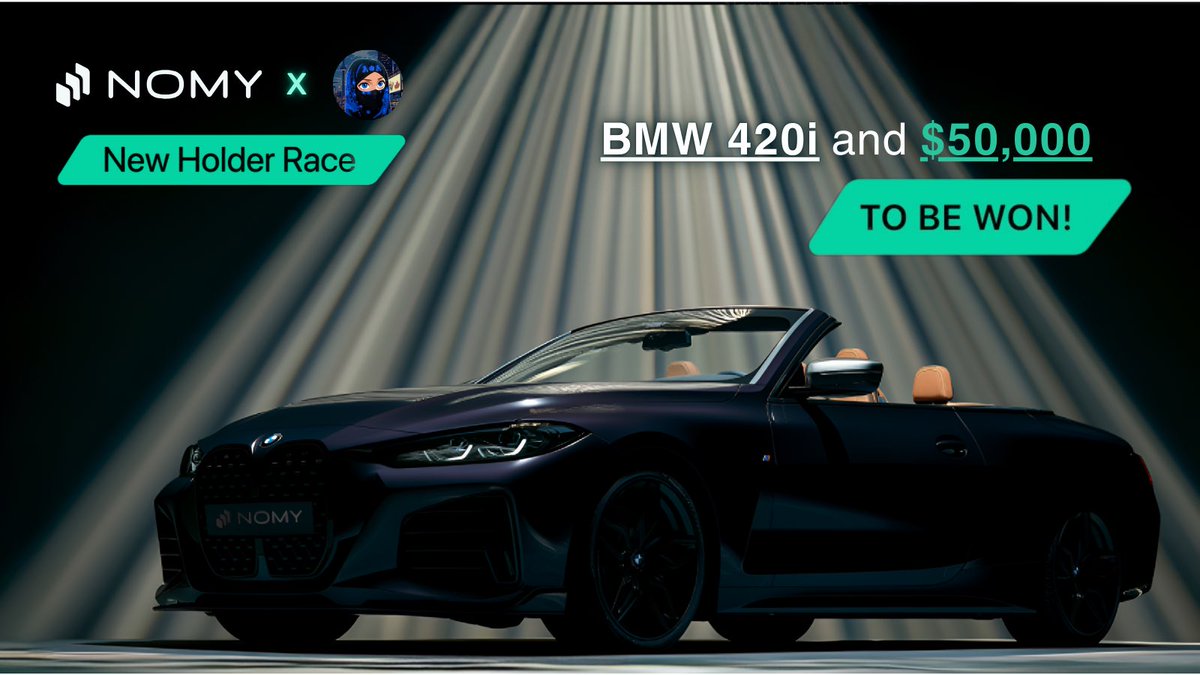 🚨 New Holder Race Is LIVE

A BMW 420i + $50,000 in USDC are up for grabs. All you have to do? Buy and hold $NOMY.

🗓 Buy window: June 29 – Aug 31 
🧾 Snapshot: Aug 31, 23:59 UTC  

🎟 How to enter:

• 4,001 NOMY = 1 entry
• +1 entry per additional 4,000 NOMY
• Max 10 entries