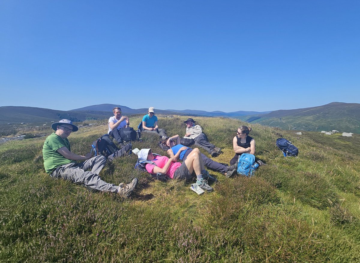 A scorcher of a day on my Mountain Skills 1 course today, think it's the hottest its ever been on the top in the 14 years or so of running these courses. Blessed with another lovely group who've travelled from Cork, Dublin, Kilkenny &amp; Tyrone.

 adrianhendroff.com/mountain-skill… 

 #hiking