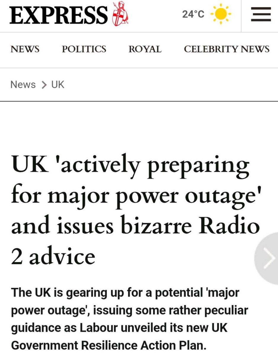 BarkinBossJam's tweet image. The authorities in the UK presented an action plan for foreseeable power outtages: the government plan reveals the response measures to disabling power, cyber attacks and WWIII