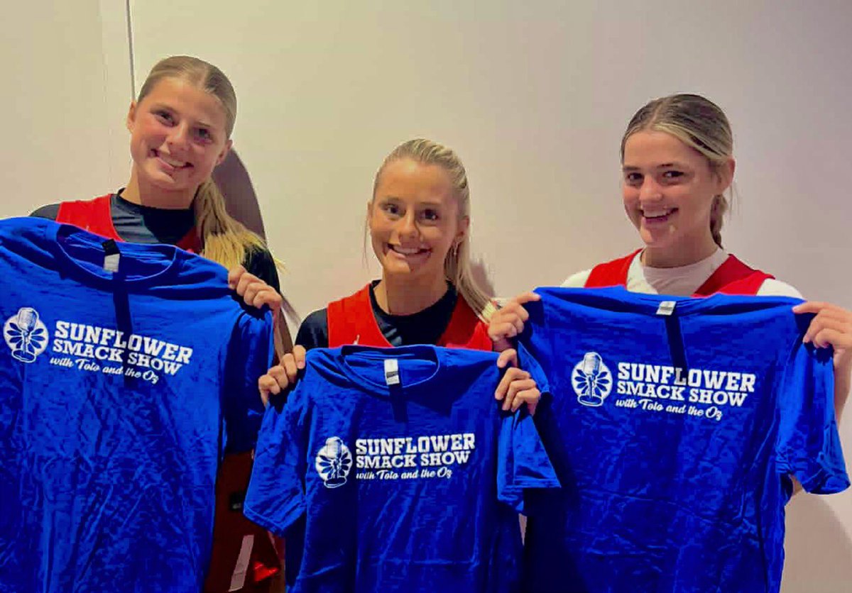 Sunflower Smack Show (@sunflowersmack) on Twitter photo Thanks to these 3 <a href="/KSHSAA/">KSHSAA</a> GBB π playing in KC this weekend for sending us a pic with their shirts!
βΌοΈCoachesβ¦these 3 2026βs are ones to watch still open βΌοΈ<a href="/MiaHansen2026/">Mia Hansen</a> (<a href="/bvswgirlsbball/">BVSW Girls Basketball</a> ) <a href="/neufeldchloe2/">Chloe Neufeld</a> (<a href="/BaldwinGirlsBB/">Baldwin Basketball</a> ) & <a href="/NyaAnderson9/">Nya Anderson</a> (<a href="/ladybravesgbb/">Bonner Springs GBB</a> ) Thanks to these 3 <a href="/KSHSAA/">KSHSAA</a> GBB π playing in KC this weekend for sending us a pic with their shirts!
βΌοΈCoachesβ¦these 3 2026βs are ones to watch still open βΌοΈ<a href="/MiaHansen2026/">Mia Hansen</a> (<a href="/bvswgirlsbball/">BVSW Girls Basketball</a> ) <a href="/neufeldchloe2/">Chloe Neufeld</a> (<a href="/BaldwinGirlsBB/">Baldwin Basketball</a> ) & <a href="/NyaAnderson9/">Nya Anderson</a> (<a href="/ladybravesgbb/">Bonner Springs GBB</a> )