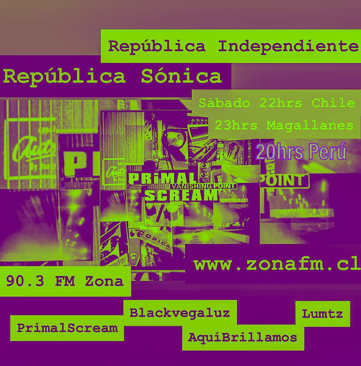 ChipMusik's tweet image. Blackvegaluz Ilumina República Sónica + República Independiente
Desde Chip Musik Records, los invitamos hoy, SÁBADO 12 de julio. Sintonícense a las 22:00 hrs Chile/20:00 hrs Perú en 90.3 FM Zona y zonafm.cl Estreno exclusivo de la placa de "Blackvegaluz".@turk154