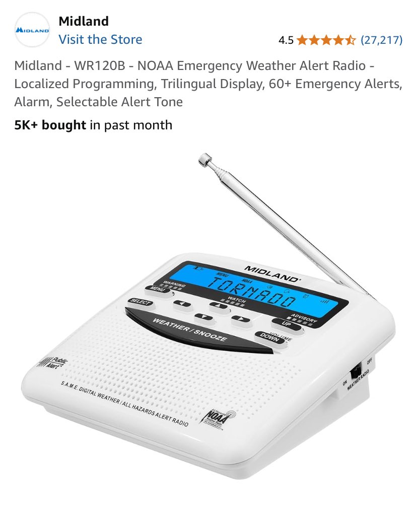 JoGrrrl's tweet image. During a flash flood watch, if you operate a camp in FLASH FLOOD ALLEY with 700 children in attendance, you use one of these NOAA weather radios. And when the flash flood watch becomes a warning, you march everyone to higher ground. They had three hours to do this.