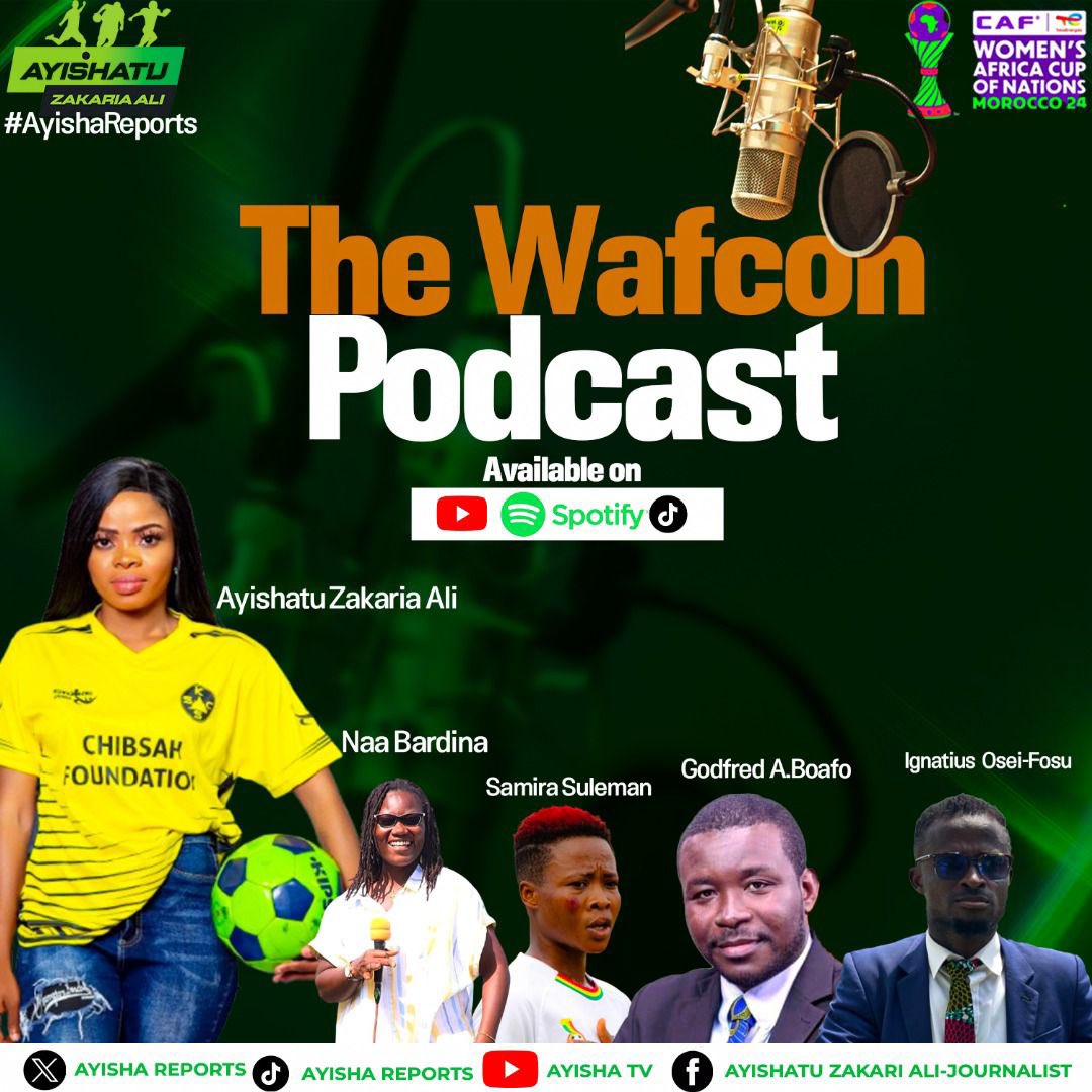 ayishatu_'s tweet image. 🎙️ The Second Episode of “The WAFCON Podcast is live”!
Join me , yours truly and my panel of seasoned voices; @NaaBardina @Coach_Mira9 , @eastsportsman, and @OseiFosu_IK as they dive into the biggest stories, moments, and insights from the 2024 CAF Women’s Africa Cup of Nations…