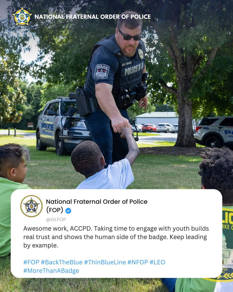 GLFOP's tweet image. The Athens-Clarke County Police Department recently connected with campers from Horizons Atlanta for a special display and visit. Officers spoke with students, showed off some gear, and gave them a closer look at what law enforcement is all about.
Solid work building trust and…