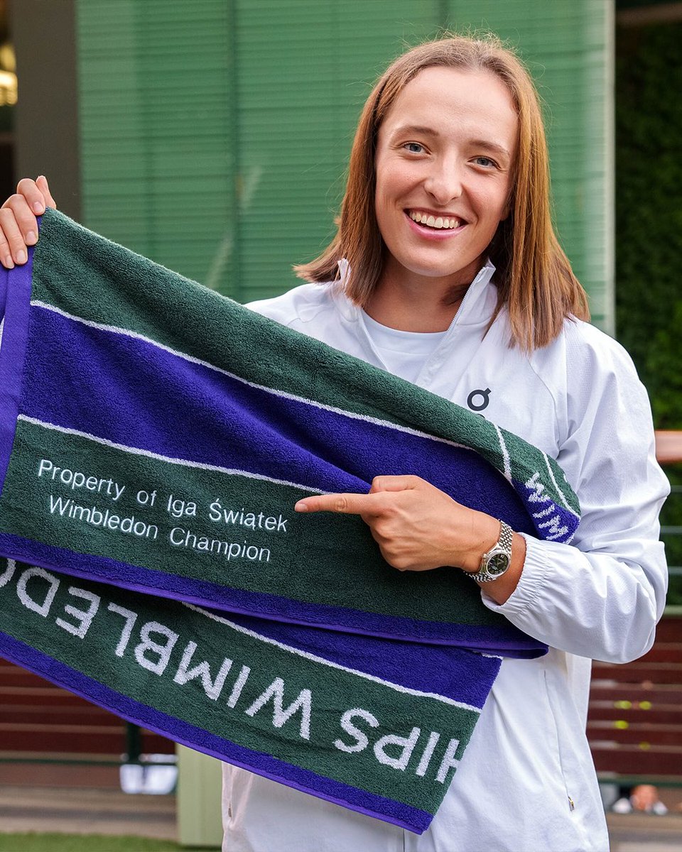 Specjalny ręcznik dla kolekcjonerki ręczników! 😁

📸 Wimbledon | Instagram | #Wimbledon | #czasnatenis