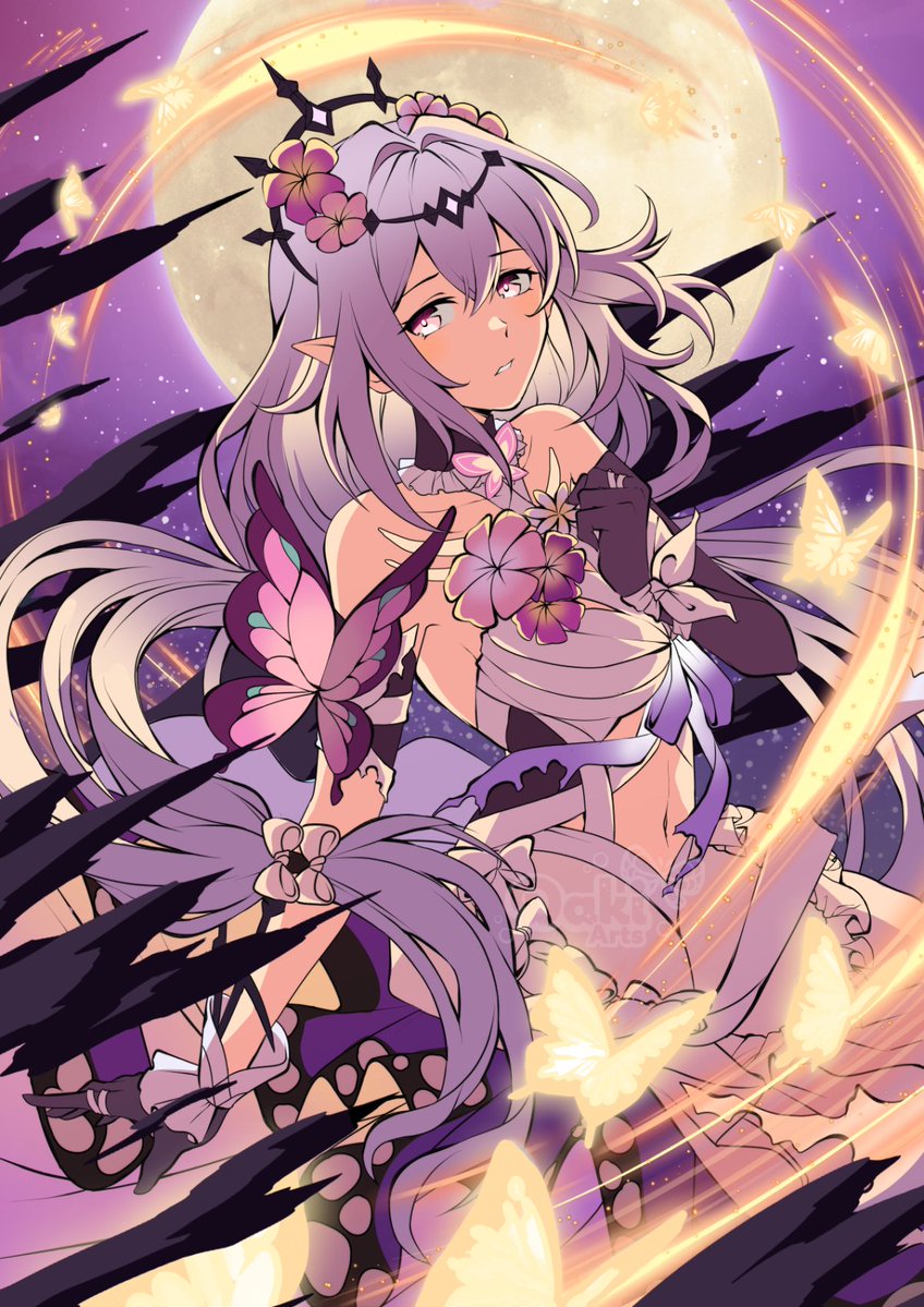 Dakiarts's tweet image. Another older drawing I made back when her banner released 🦋
#HonkaiStarRail #HSR #Castorice