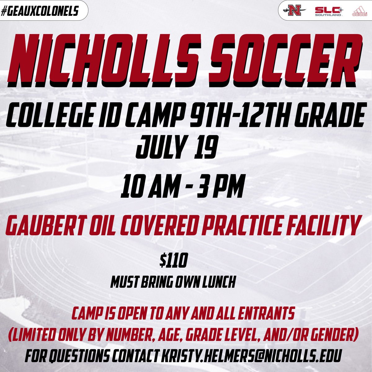 GeauxColonels's tweet image. Colonel Soccer Camps are right around the corner‼️
@Nicholls_SOC | #GeauxColonels
