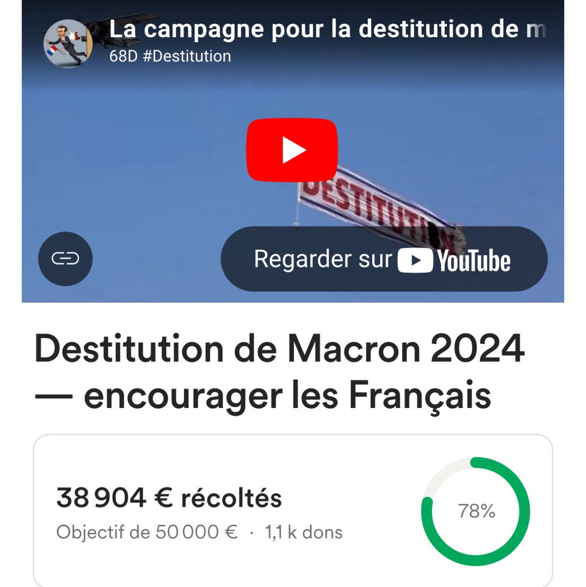 On vit dans un monde où des Qonspigeons ont filé 38K€ à Jojo la Banderole #MacronDestitution en 2024. Le mec fait ça depuis le mandat Hollande et des ouailles ne captent toujours pas l’arnaque. David a bien raison finalement…