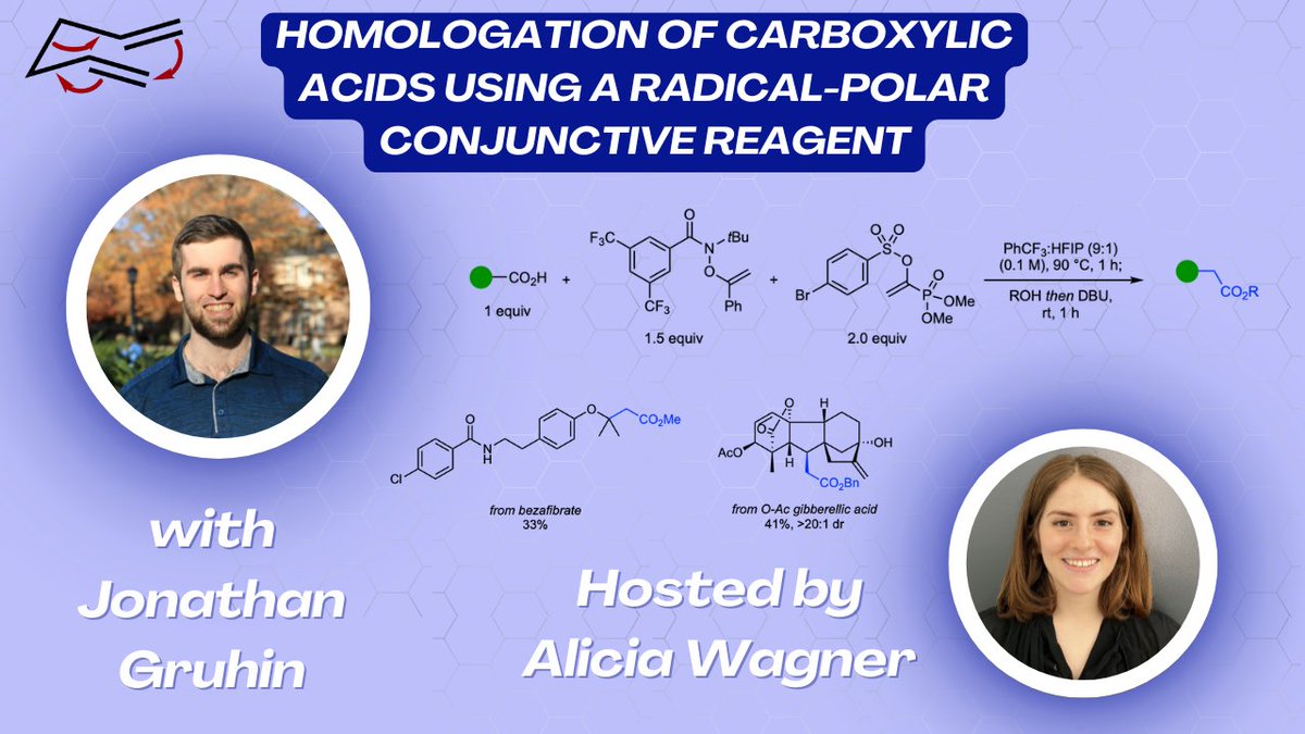 Synthesis Workshop (@matthewhorwitz1) on Twitter photo Join us on this week to hear from Jonathan Gruhin <a href="/AlexanianLab/">Alexanian Lab</a> about his work on the homologation of carboxylic acids! Thanks to Alicia Wagner for hosting!!
Link: youtu.be/hbrrRyy0zfU
<a href="/uncchemistry/">UNC-Chapel Hill Chemistry</a> <a href="/medicinAlicia/">Alicia Wagner</a> Join us on this week to hear from Jonathan Gruhin <a href="/AlexanianLab/">Alexanian Lab</a> about his work on the homologation of carboxylic acids! Thanks to Alicia Wagner for hosting!!
Link: youtu.be/hbrrRyy0zfU
<a href="/uncchemistry/">UNC-Chapel Hill Chemistry</a> <a href="/medicinAlicia/">Alicia Wagner</a>