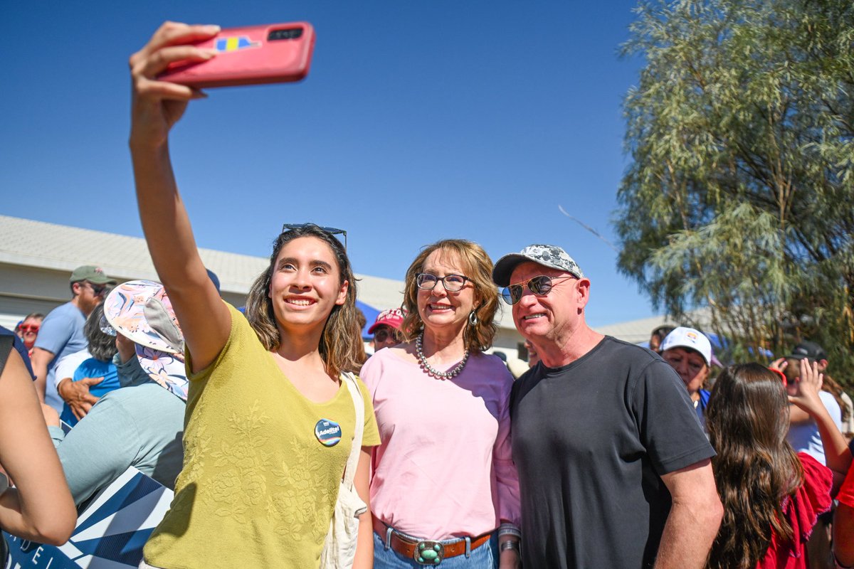 GabbyGiffords's tweet photo. .@CaptMarkKelly and I were proud to join @AdelitaForAZ in Tucson today to kickstart a canvass launch powered by the people she’s fighting for. Adelita understands what our communities need. In Congress, she’ll always put Arizona families first.

Haven’t voted yet? Drop off your ballot by July 15 or vote in person on Tuesday 🗳️