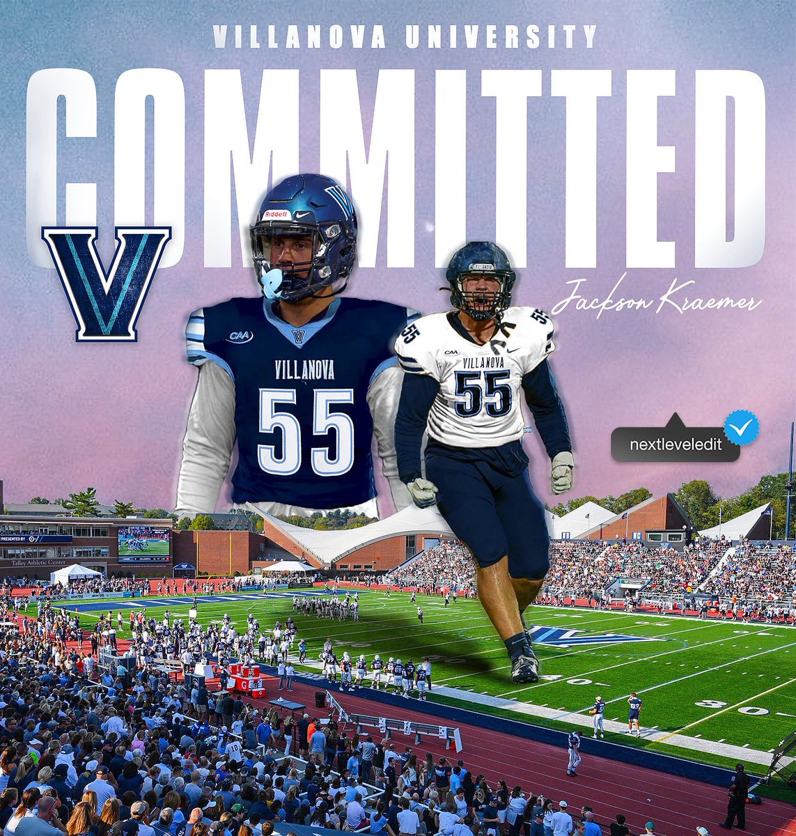 Jackson Kraemer (@jacksonkraemer5) on Twitter photo I am extremely excited to announce my commitment to Villanova University!! I want to say thank you to my family, friends, and coaches that helped me on this journey! I want to also say thank you to any coaches who recruited me along the way! All glory to God! <a href="/NovaFootball/">Villanova Football</a> I am extremely excited to announce my commitment to Villanova University!! I want to say thank you to my family, friends, and coaches that helped me on this journey! I want to also say thank you to any coaches who recruited me along the way! All glory to God! <a href="/NovaFootball/">Villanova Football</a>