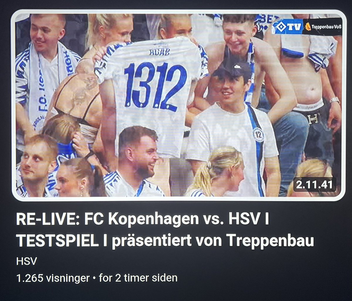 EuropaLifeKiko's tweet photo. HSV’s officielle YouTube kanal har det her billede som deres thumbnail på kampen i dag 😂 #fcklive #kbhsv #nurderHSV https://t.co/qrXeTJ0HPn