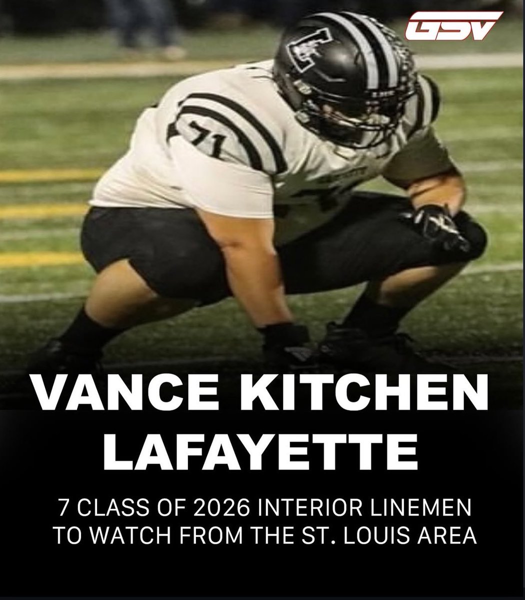 Vance Kitchen_71 (@kitchenvance) on Twitter photo Thank you <a href="/GSV_STL/">Gateway Sports Venue</a> for presenting myself as one of the top 7 interior offensive lineman in the St. Louis Area! <a href="/LHS_Lancer_FB/">Lafayette Football</a> <a href="/mueller_fb/">Coach Mueller</a> <a href="/hicksadam192/">Adam Hicks</a> <a href="/JPRockMO/">JP Rock</a> Thank you <a href="/GSV_STL/">Gateway Sports Venue</a> for presenting myself as one of the top 7 interior offensive lineman in the St. Louis Area! <a href="/LHS_Lancer_FB/">Lafayette Football</a> <a href="/mueller_fb/">Coach Mueller</a> <a href="/hicksadam192/">Adam Hicks</a> <a href="/JPRockMO/">JP Rock</a>