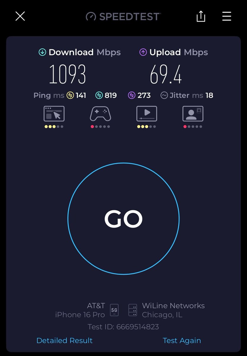 Ok, the AT&amp;T download speed at ORD is impressive.