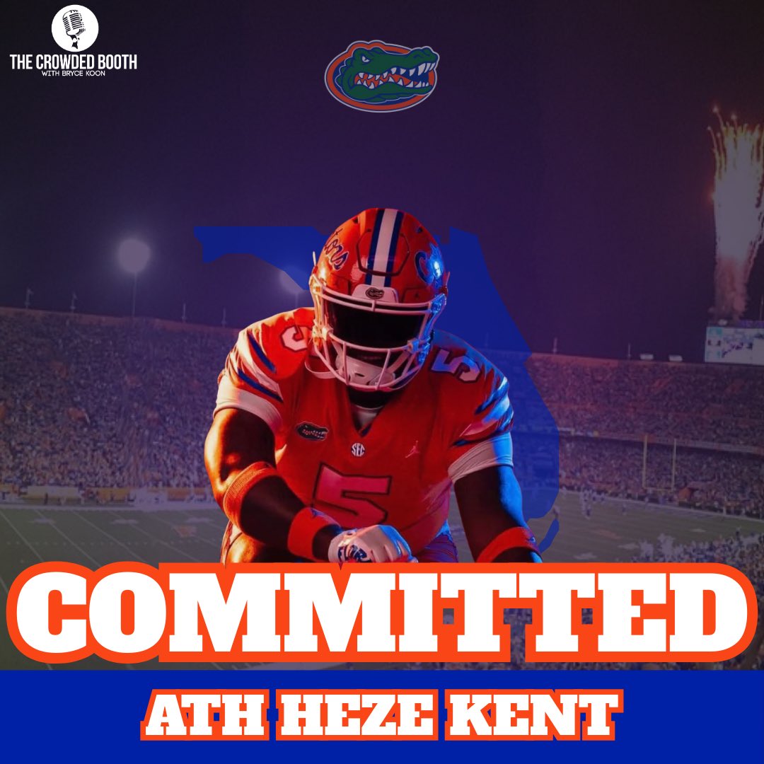 thecrowdedbooth's tweet image. 4⭐️ ATH Heze Kent commits to #Florida over Florida State, Miami, and Texas
The Brunswick (Ga.) standout has tallied 1,383 receiving yards and 24 Total TD’s over his high school career
#GoGators