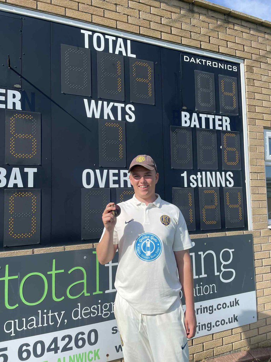 Congratulations to Finlay Allan who took career best figures of 7-19 today in the 2s victory at home to Ashington Rugby!

#ACC #UTW 🔵🟡🏏