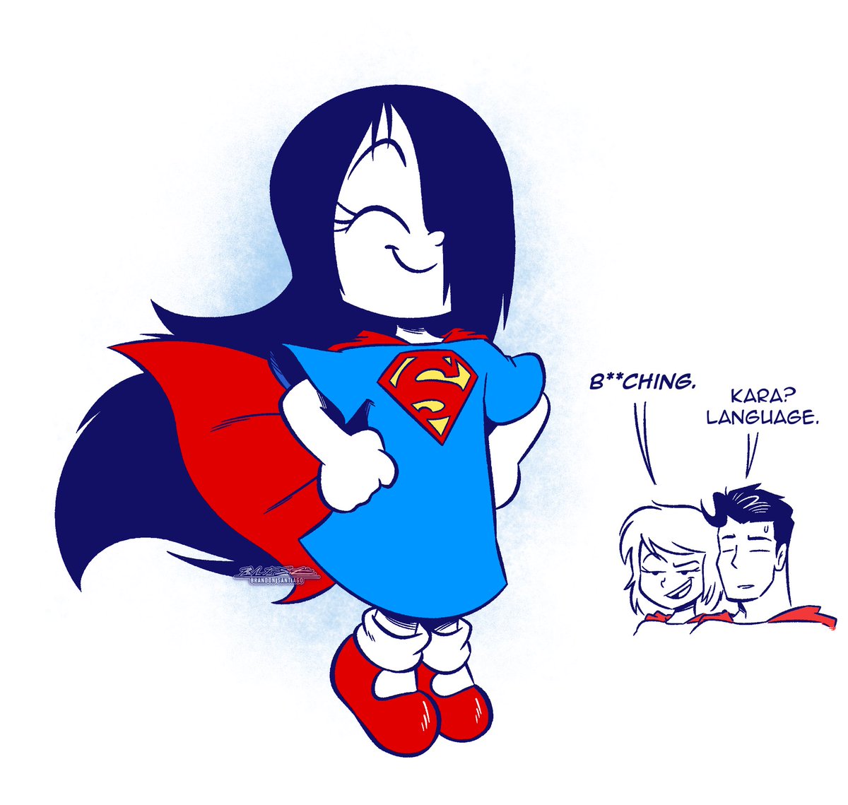 She’s a punk rocker. ❤️💛💙