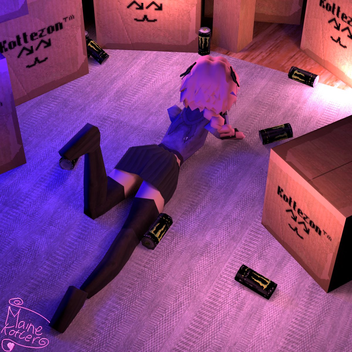mainekotter's tweet photo. Silly Astolfo from behind @~@ #femboy #SFW #astolfo #3D #low_poly https://t.co/YW4nw8jty8